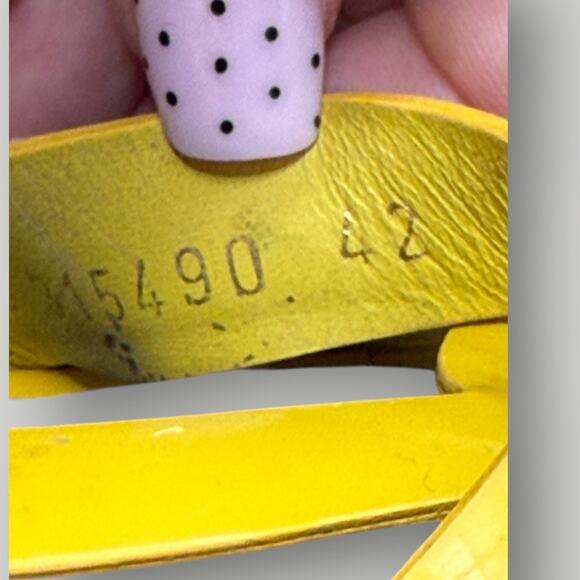 YSL, SAINT LAURENT TRIBUTE LEATHER PLATFORM HEEL SANDALS  Size 42 - Picture 15 of 16